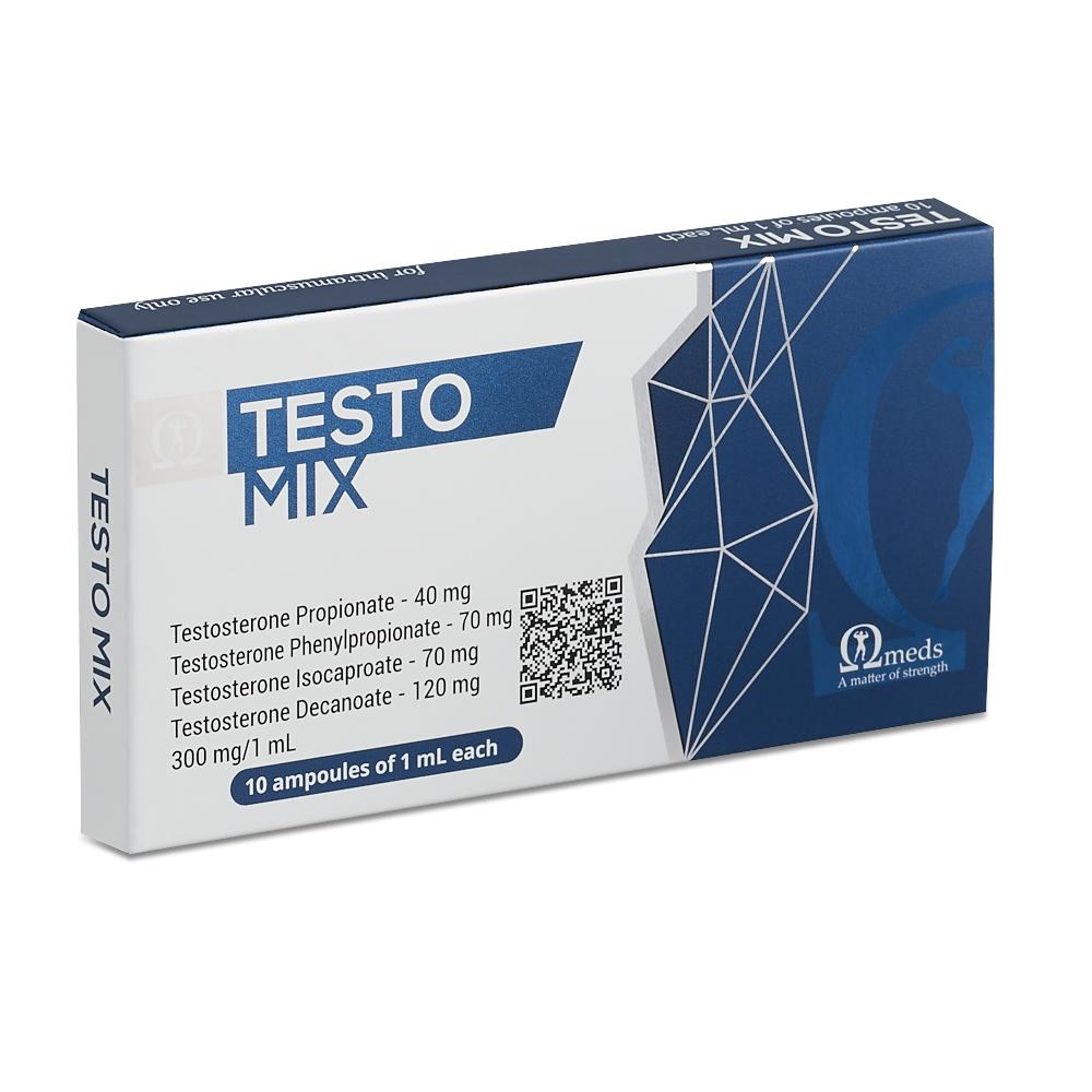Testo Mix 300mg (10ml) 1 ml amps by Omega Meds