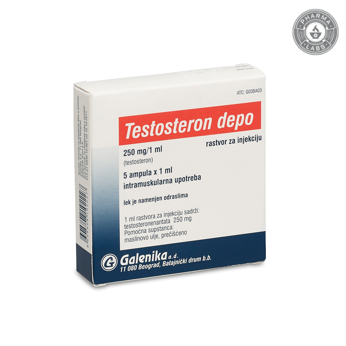 Testosteron Depot 250mg/ml by Galenika (Serbia)